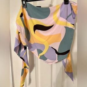 ELOQUII Bandana Hem Multi-color strapless top size 20